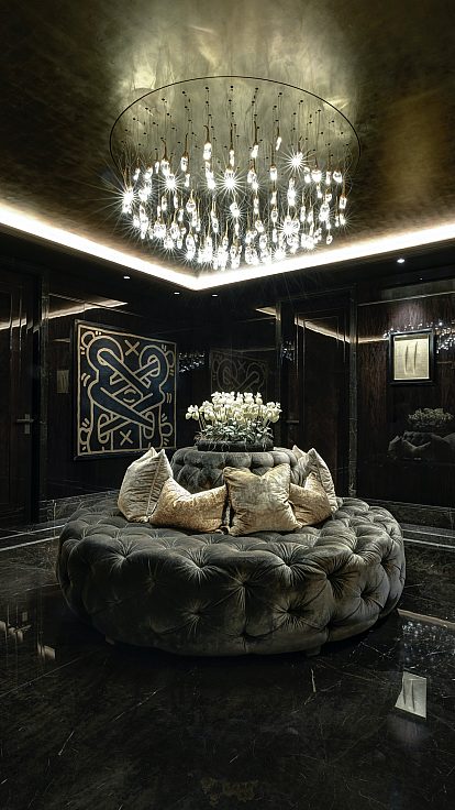 Interior design mayfair apartment chandelier